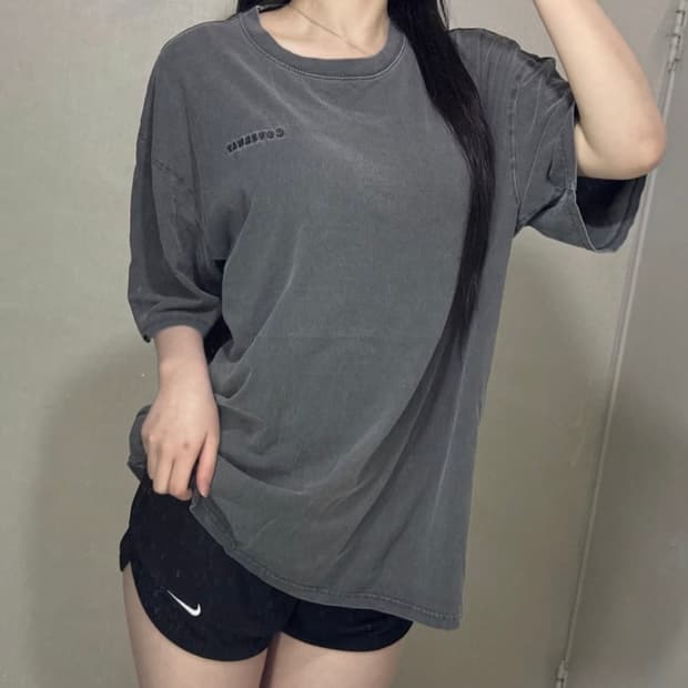 커버낫 그레이 빈티지 피그먼트 반팔티