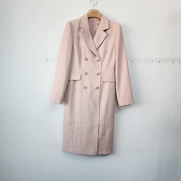 케네스레이디 핑크 더블 버튼 롱 원피스