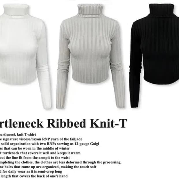 페일제이드 터틀넥 니트 그레이