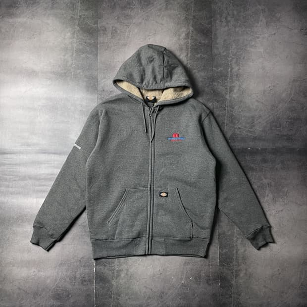 DICKIES 디키즈 빈티지 그레이 셰르파 후드 집업 A00824