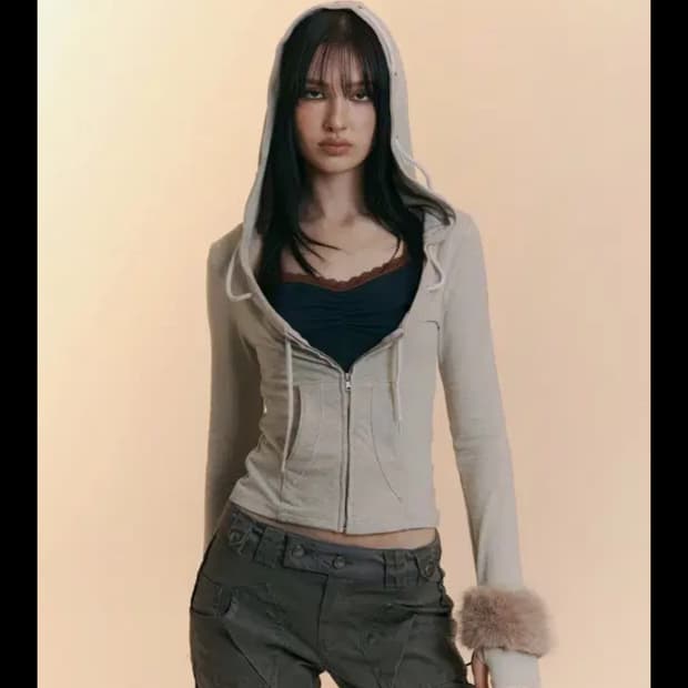 플리즈노팔로우 글렌 후디 오트밀 ((오늘만