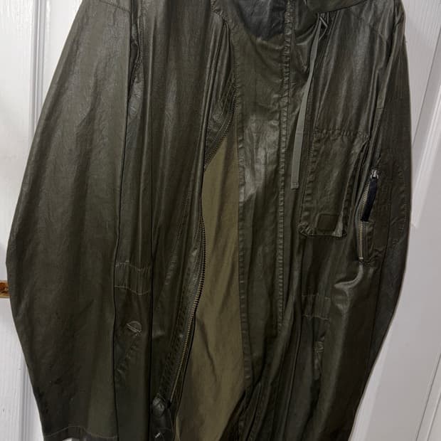 헬무트랭 카키 코팅 롱 자켓 XS