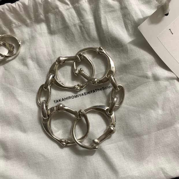 [L] 타키히로미야시타 솔로이스트 본 쉐입 브레이슬릿 팔찌 soloist