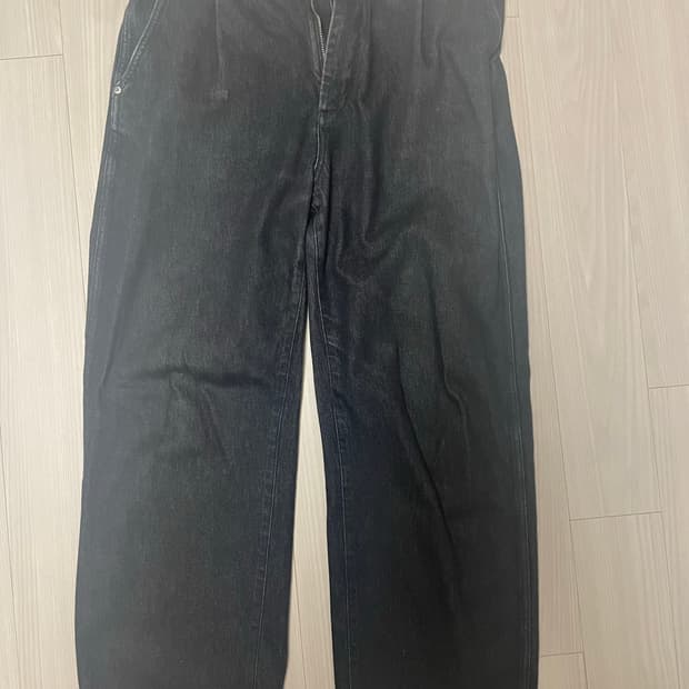 러프사이드 드레이프 데님팬츠 블랙 3사이즈