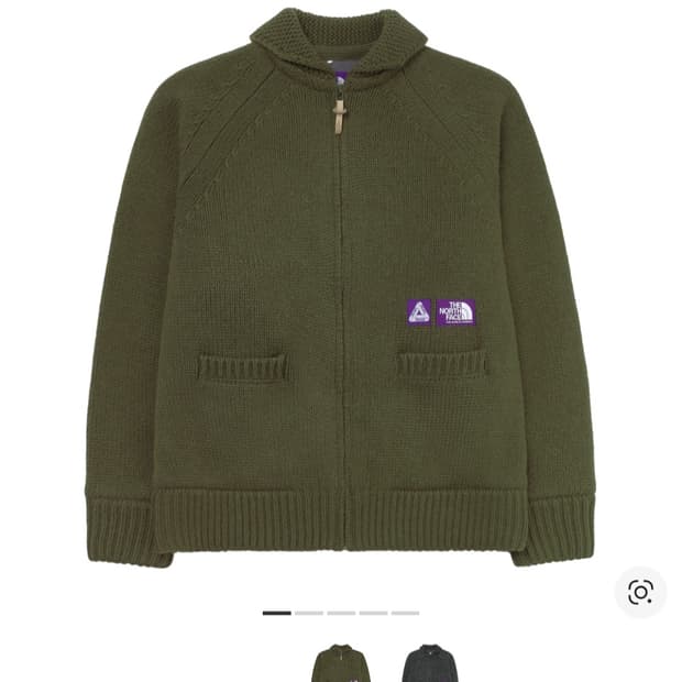 노스페이스x팔라스 니트 집업