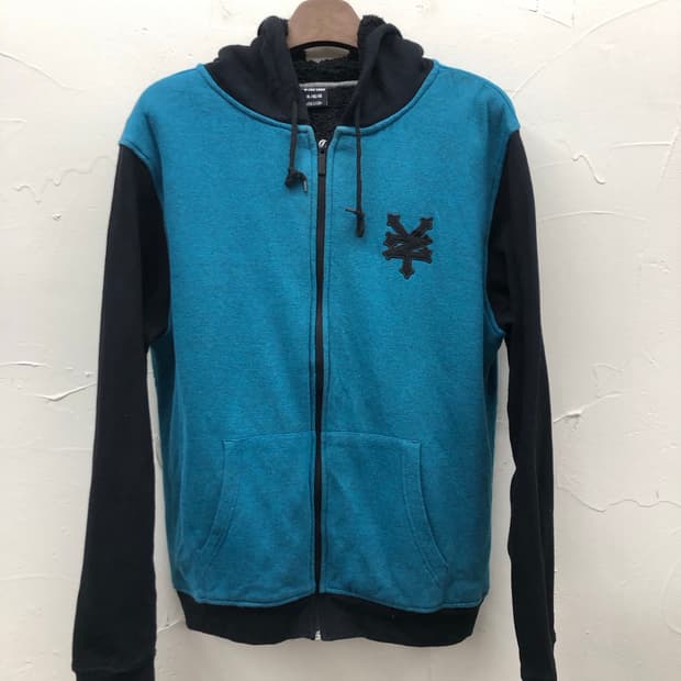 zoo york 투톤 후드 집업