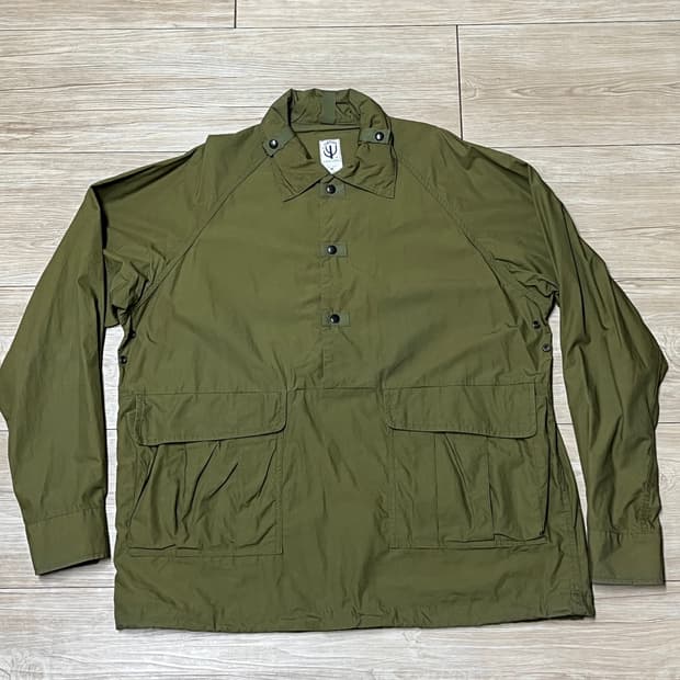 코로나 CORONA 올리브 아노락 셔츠M
