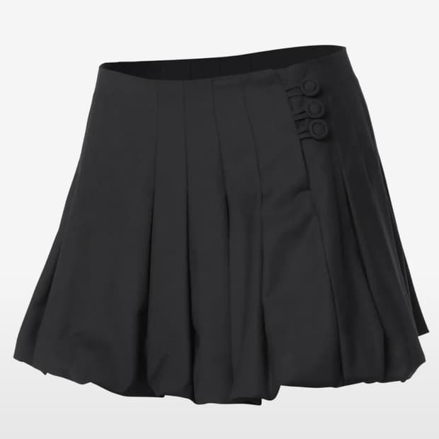 플레어업 Button Shirred Balloon Skirt 1사이즈