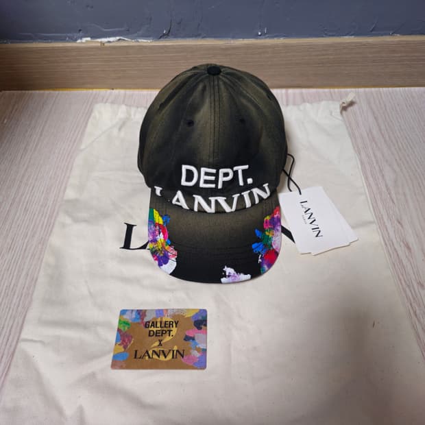 갤러리 디파트먼트 x 랑방 페인티드 캡 블랙