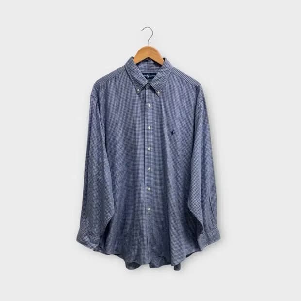 Polo 폴로 랄프로렌 블루체크 셔츠 M