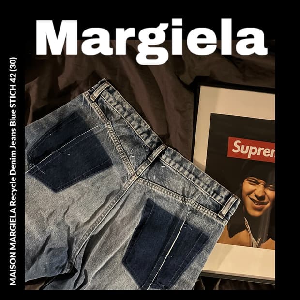 [42/44] Margiela 마르지엘라 리 사이클 데님진 워시드 블루