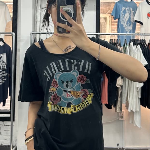 히스테릭 글래머 퍽베어 티셔츠