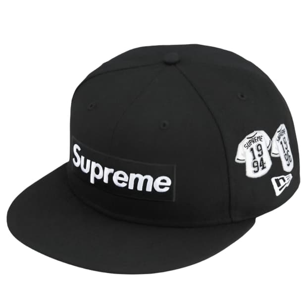 슈프림 x 뉴에라 저지 박스로고 블랙 - 24FW