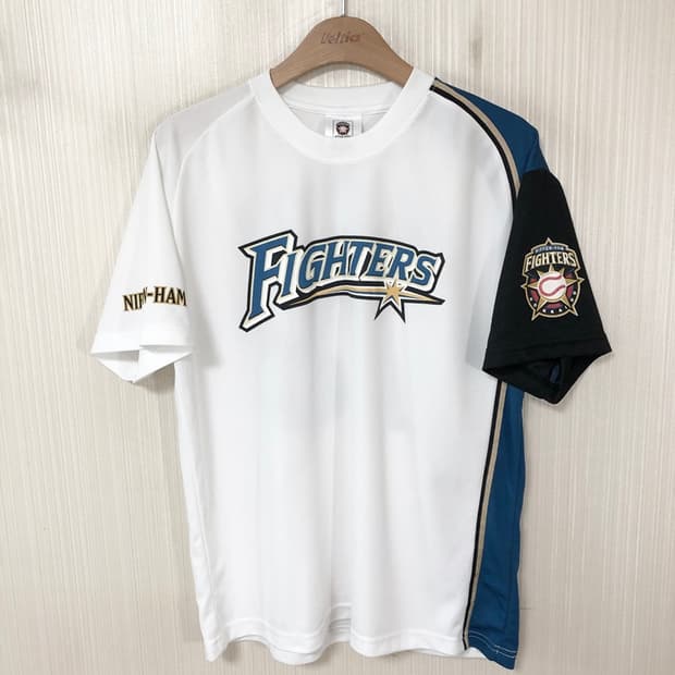 NPB 미즈노 니혼햄파이터스 플레이어티셔츠 M #18 사이토