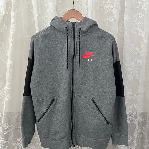 XL) 나이키 테크팩 기모 후드 집업 그레이