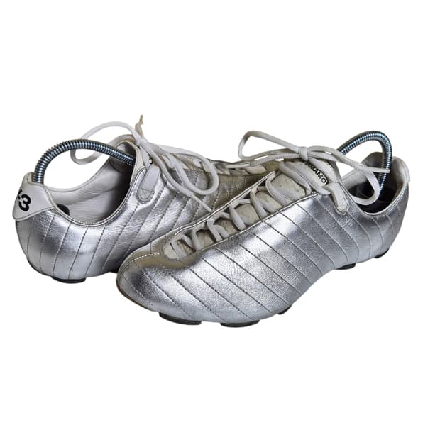 245) 00s Y-3 x adidas 실버 메탈릭 스니커즈 로우