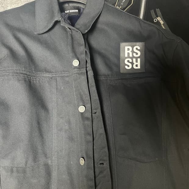 [L] 라프시몬스 19fw 빅핏 퍼 데님자켓