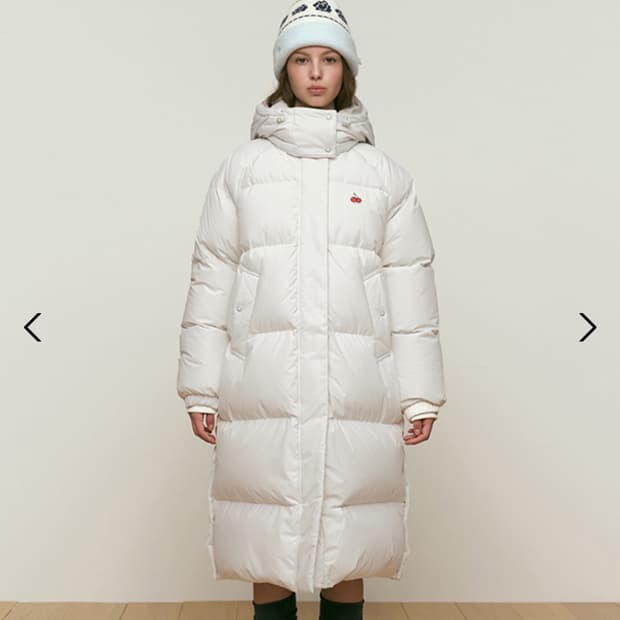 키르시 체리 롱패딩 화이트