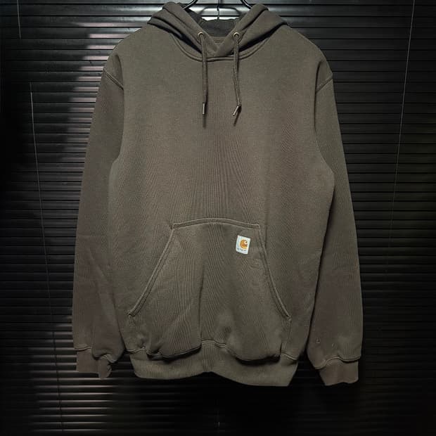 칼하트 wip 브라운 갈색 스웻 후드 후디 티셔츠 안감 기모 오버핏 S