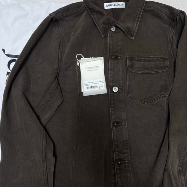 아워레가시 컷 리버스 데님 자켓 초코 오버다이 48