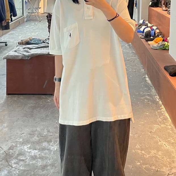 폴로 랄프로렌 포켓 카라 반팔티 H806