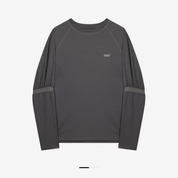 오호스 Mesh Band Puff Sleeve 차콜 2 사이즈