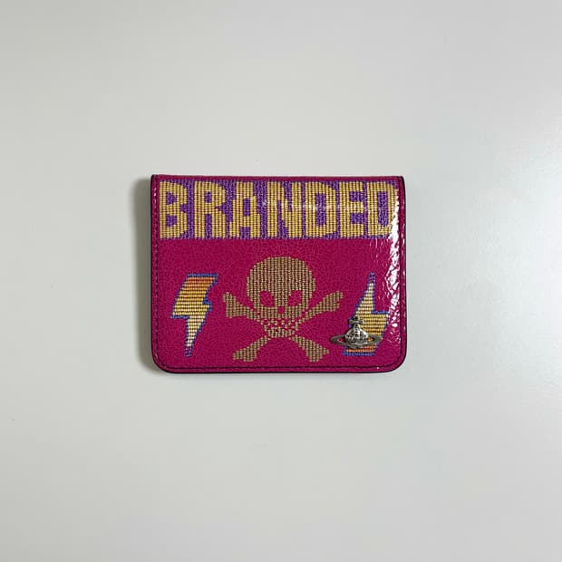 Vivienne westwood 스컬 패턴 카드 지갑