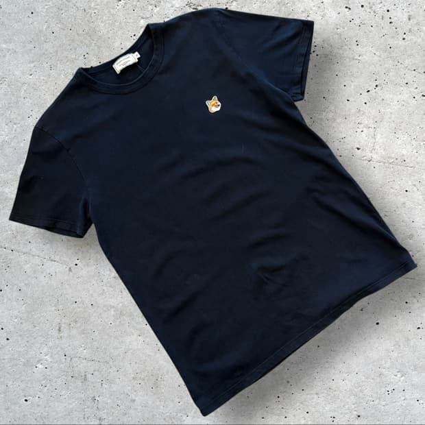 [M] 메종키츠네 폭스 패치 블랙 반팔티 C441