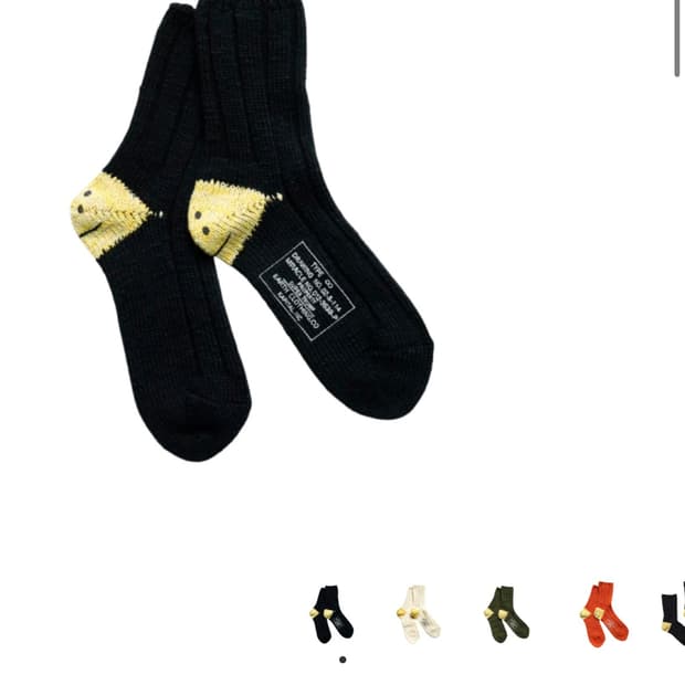 캐피탈 56 피스 MA-1 레인보우 해피 힐 삭스 블랙 EK-1378/E