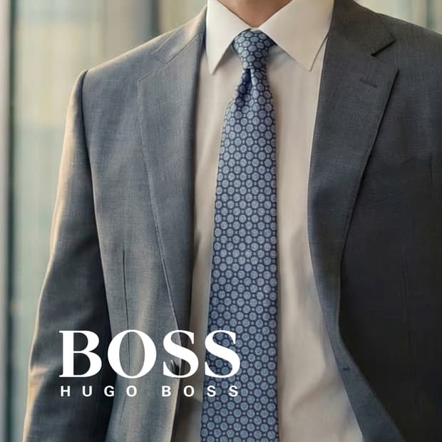 휴고보스 실크 블루 자카드 넥타이 8.4cm A~A+등급 E737