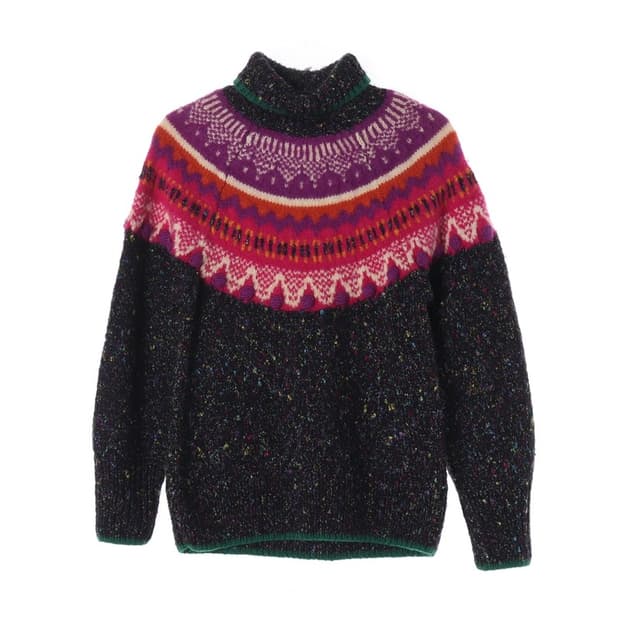 CRESCENDO 울혼방 노르딕 페어아일 터틀넥 니트 S