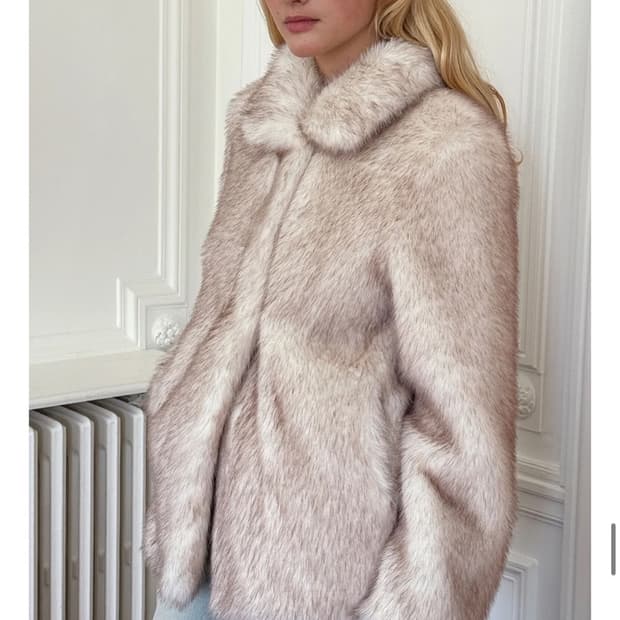 시눈 퍼자켓 아이보리 택 있음