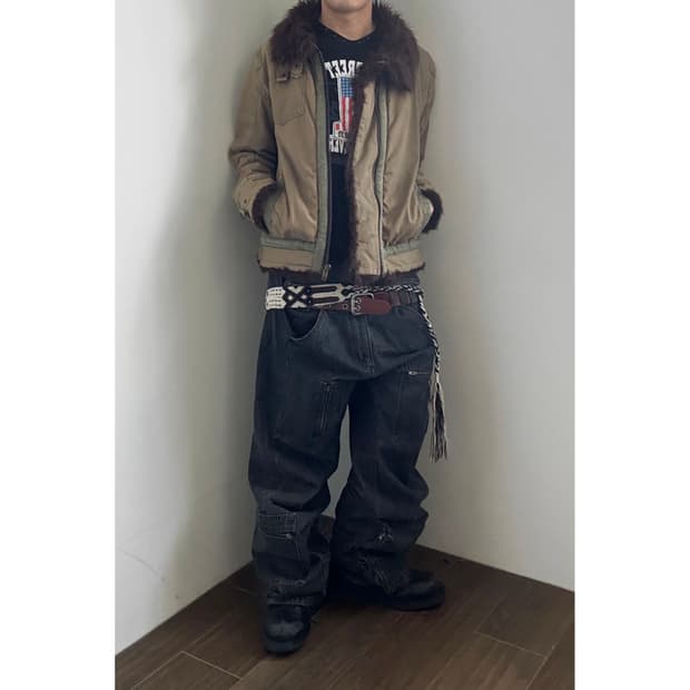 Fur Trimming Piping Jacket