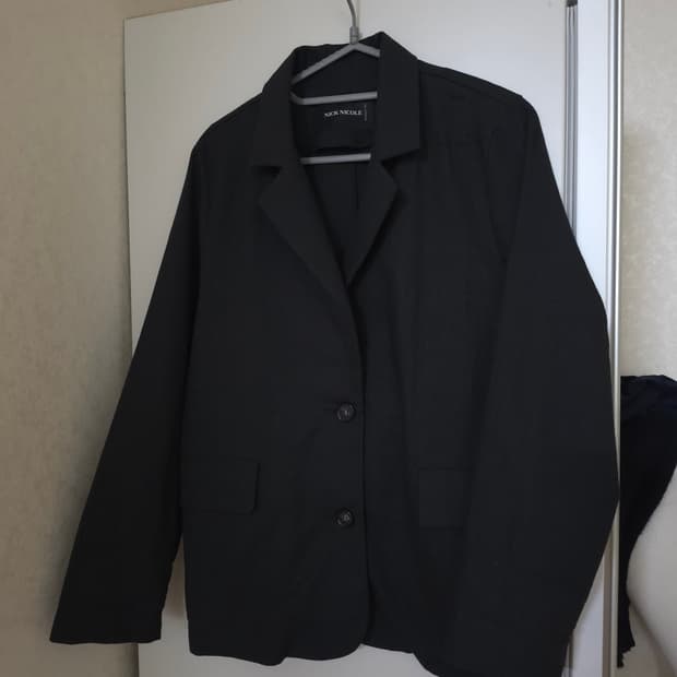 닉앤니콜 블랙 린넨자켓