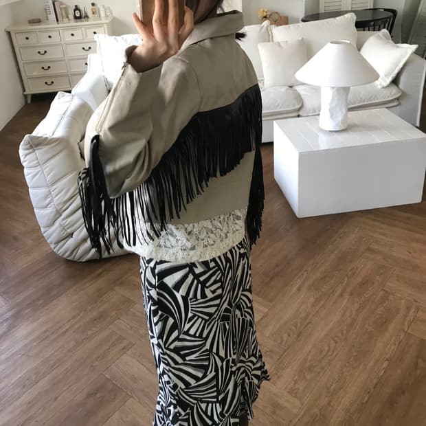 vintage fringe leather jacket