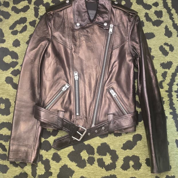 올세인츠(AllSaints) 릭비(Rigby) 페이톤 양가죽 레더재킷