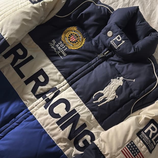 폴로 빅포니 성조시 레이싱 패딩