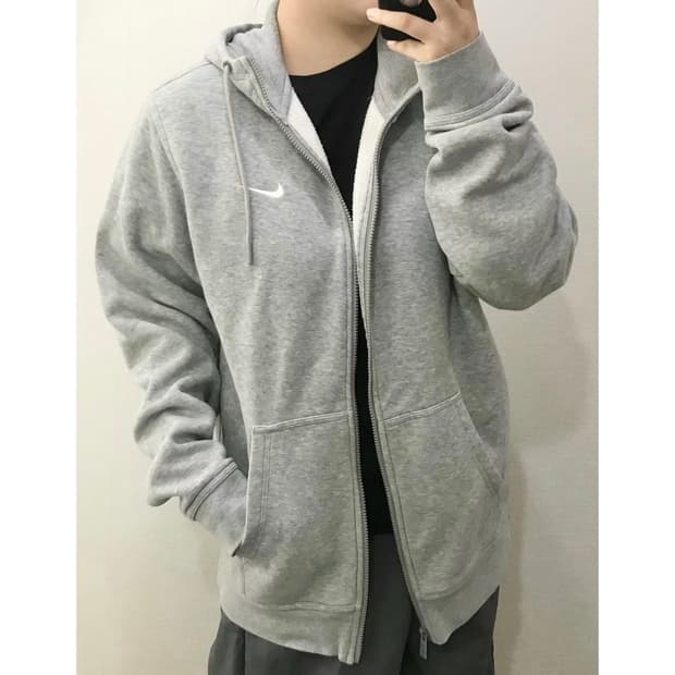 나이키 그레이 후드집업 xl