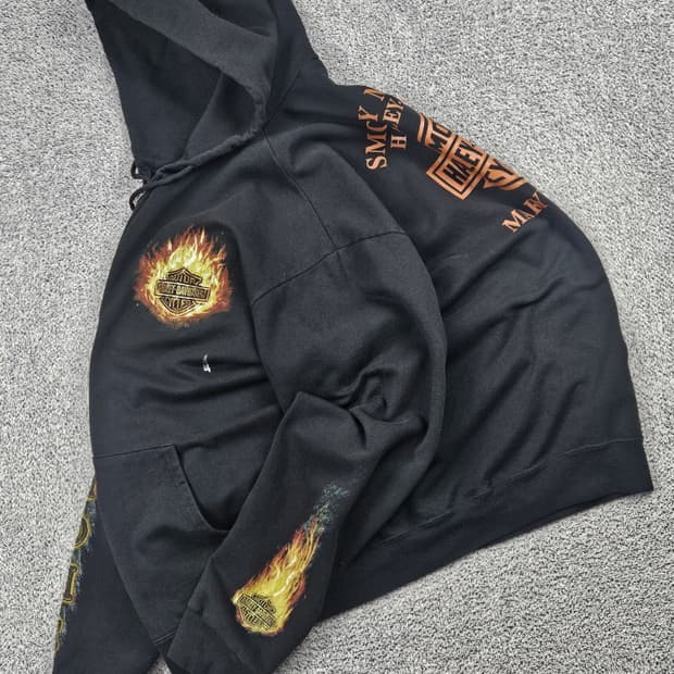 할리데이비슨 스모키마운틴메리빌 플레임 후드집업 ( 2XL )/ 10478