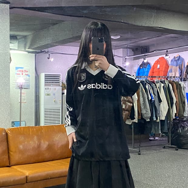 아디다스 풋볼 롱슬리브 블랙 티셔츠 B4211