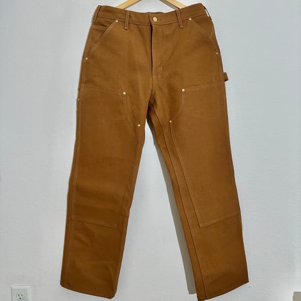 [미국산]2025년식 칼하트 B01-M BRN 더블니 워크 팬츠