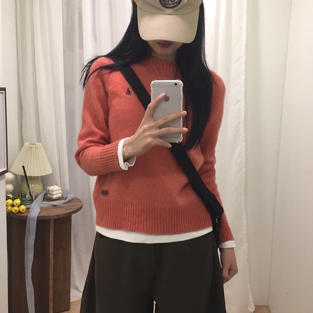 여성 빈폴 라운드 니트스웨터 90~95