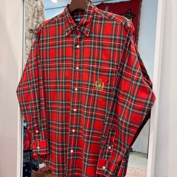 Polo ralph lauren 폴로 랄프로렌 자수 체크 셔츠