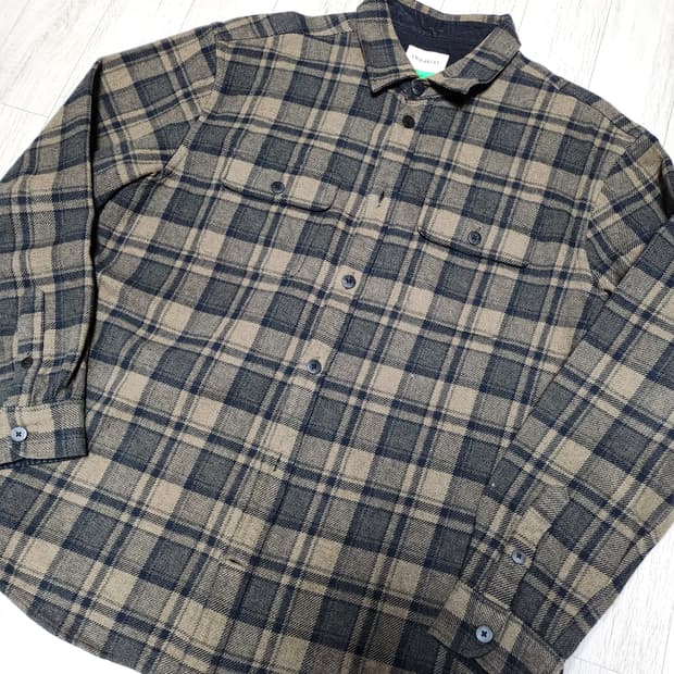 카키스khakis 브러시드 플레이드 체크셔츠 브라운 3