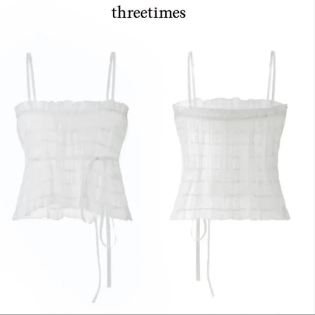 쓰리타임즈 쉬폰 링클 나시