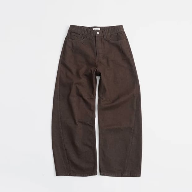 999휴머니티 커브드 플리츠 데님 (모카 브라운)