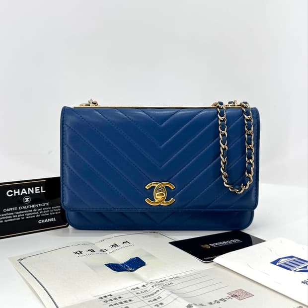 [감정완료] 샤넬 쉐브론 트렌드 CC 체인 크로스백 WOC