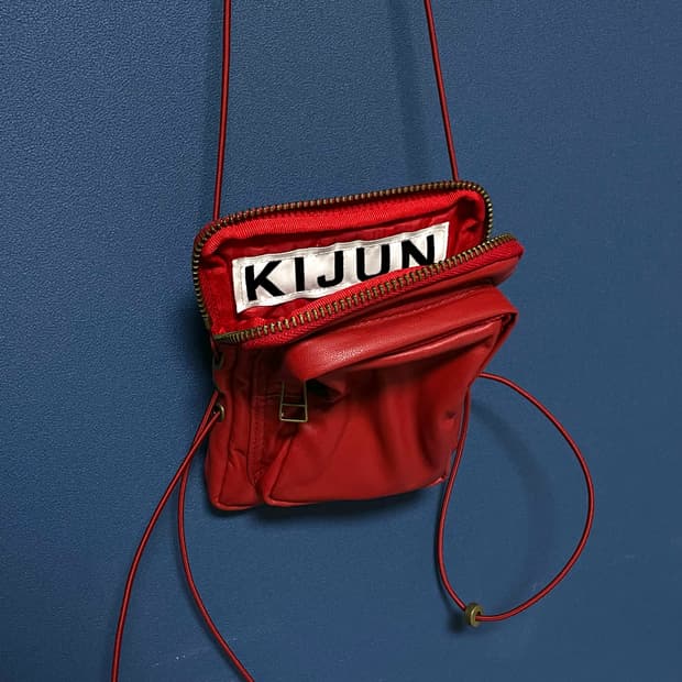 kijun 레더미니백 레드