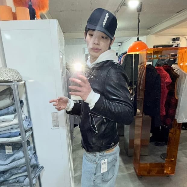 느와르 라르메스 램스킨 레더자켓