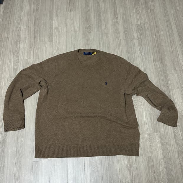 xl 폴로 울 니트 브라운